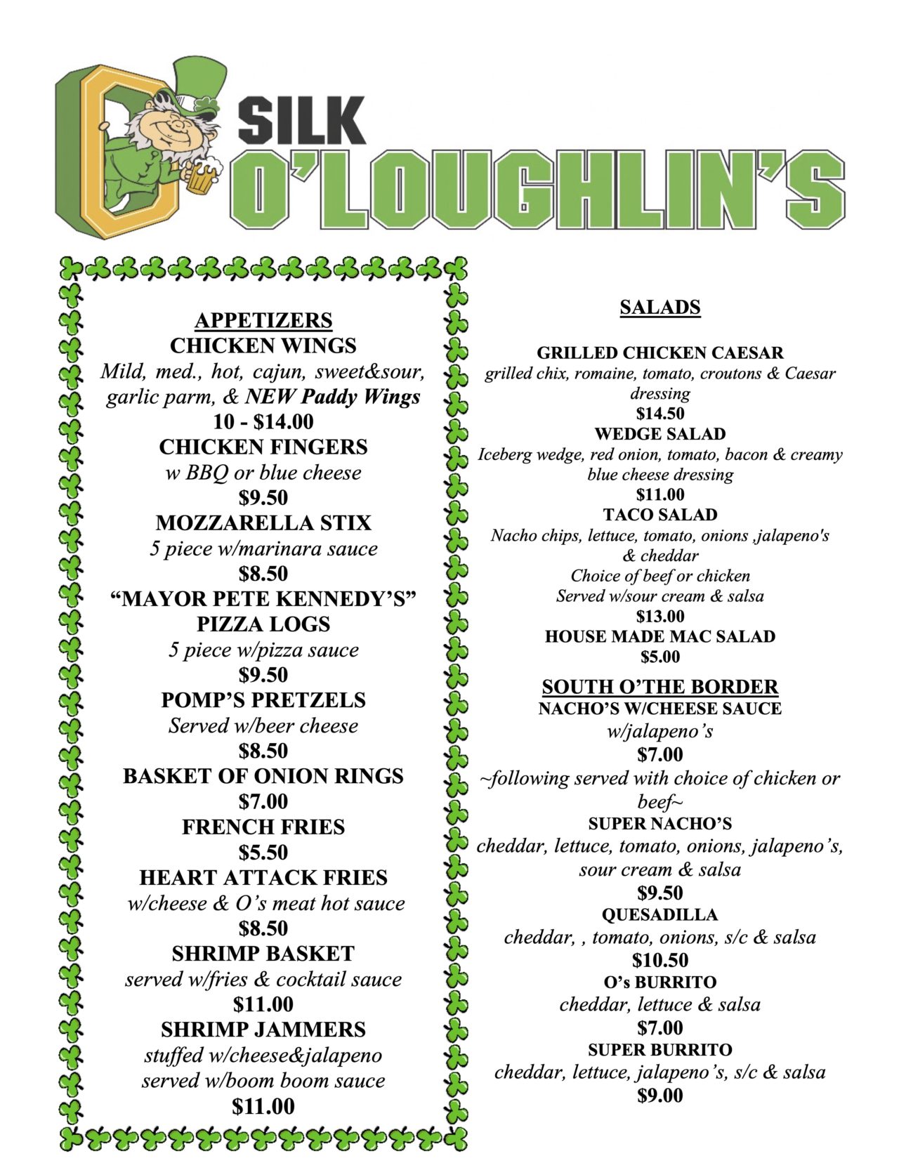 Bar Food Live Music In Rochester NY Silk O Loughlin s